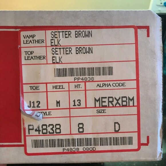 RARE! Mens 8 D Justin European Setter Brown ELK Vintage Cowboy Boots NEW IN BOX! - Picture 7 of 8